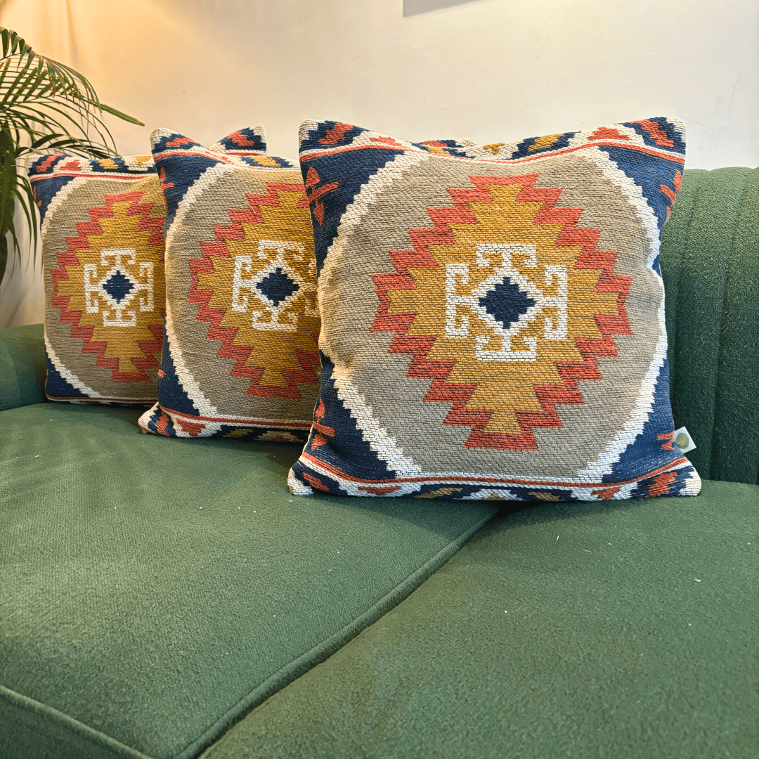 Kilim Tribal Jacquard Cushion Cover