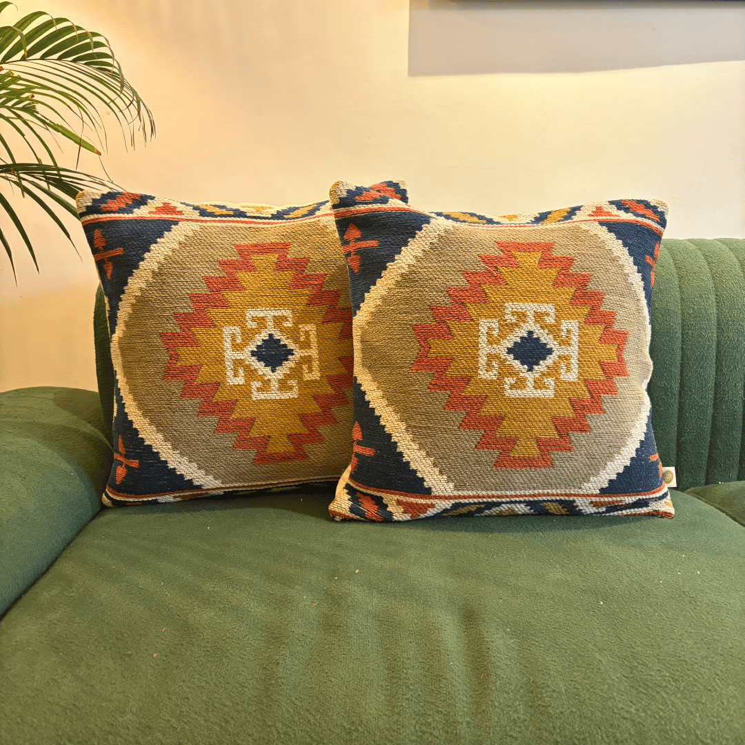 Kilim Tribal Jacquard Cushion Cover