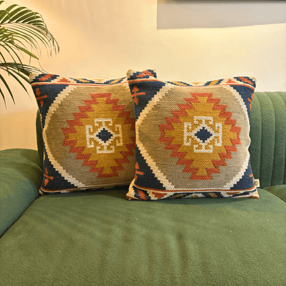 Kilim Tribal Jacquard Cushion Cover