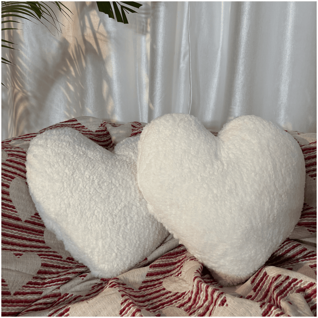 Lush Hearts Tufted Valentine's Cushion Set of 2