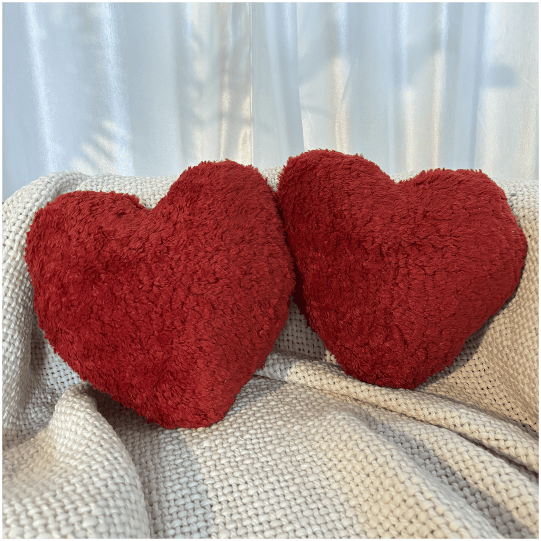 Lush Hearts Tufted Valentine's Cushion Set of 2