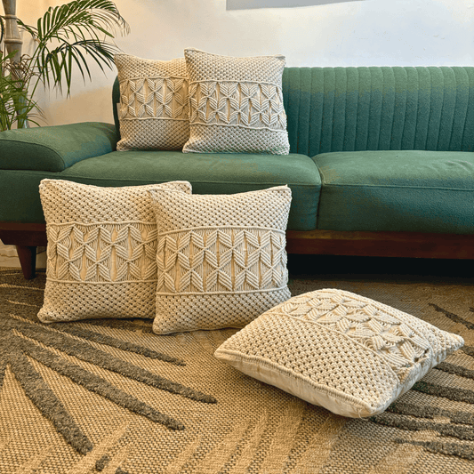 Macrame Knotwork Tufted Cushion Cover