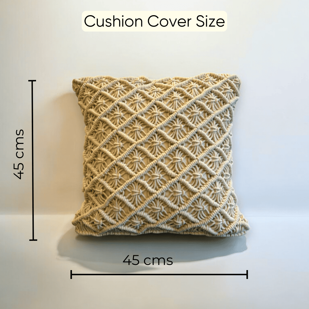 Macrame Starburst Tufted Cushion Cover