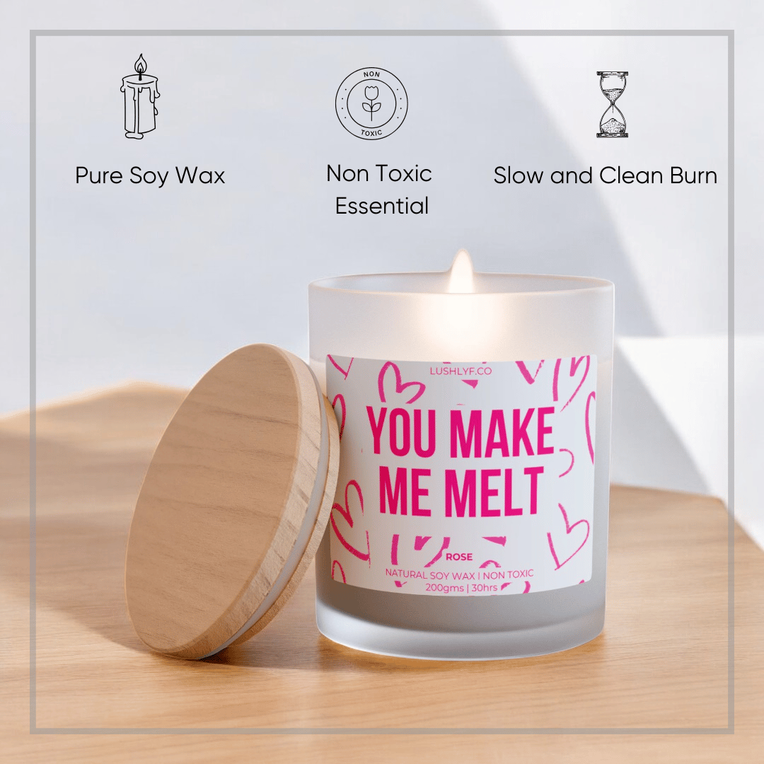 Make Me Melt Pink Valentine’s Rose Soy Wax Candle