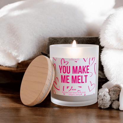 Make Me Melt Pink Valentine’s Rose Soy Wax Candle