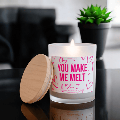 Make Me Melt Pink Valentine’s Rose Soy Wax Candle