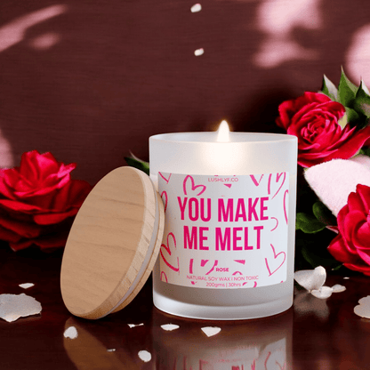 Make Me Melt Pink Valentine’s Rose Soy Wax Candle