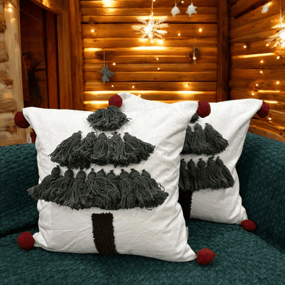 Merry Tassel Christmas Cushion Cover