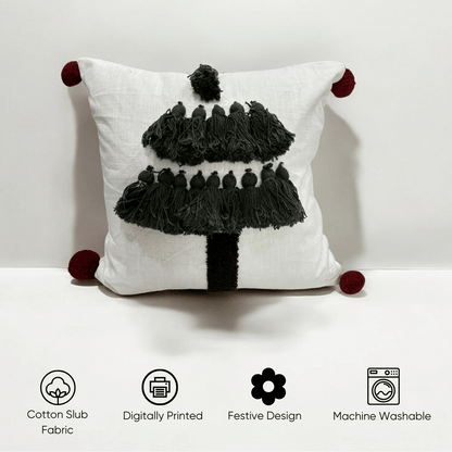 Merry Tassel Christmas Cushion Cover