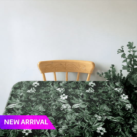 Midnight Flora Tablecloth - 6 Seater