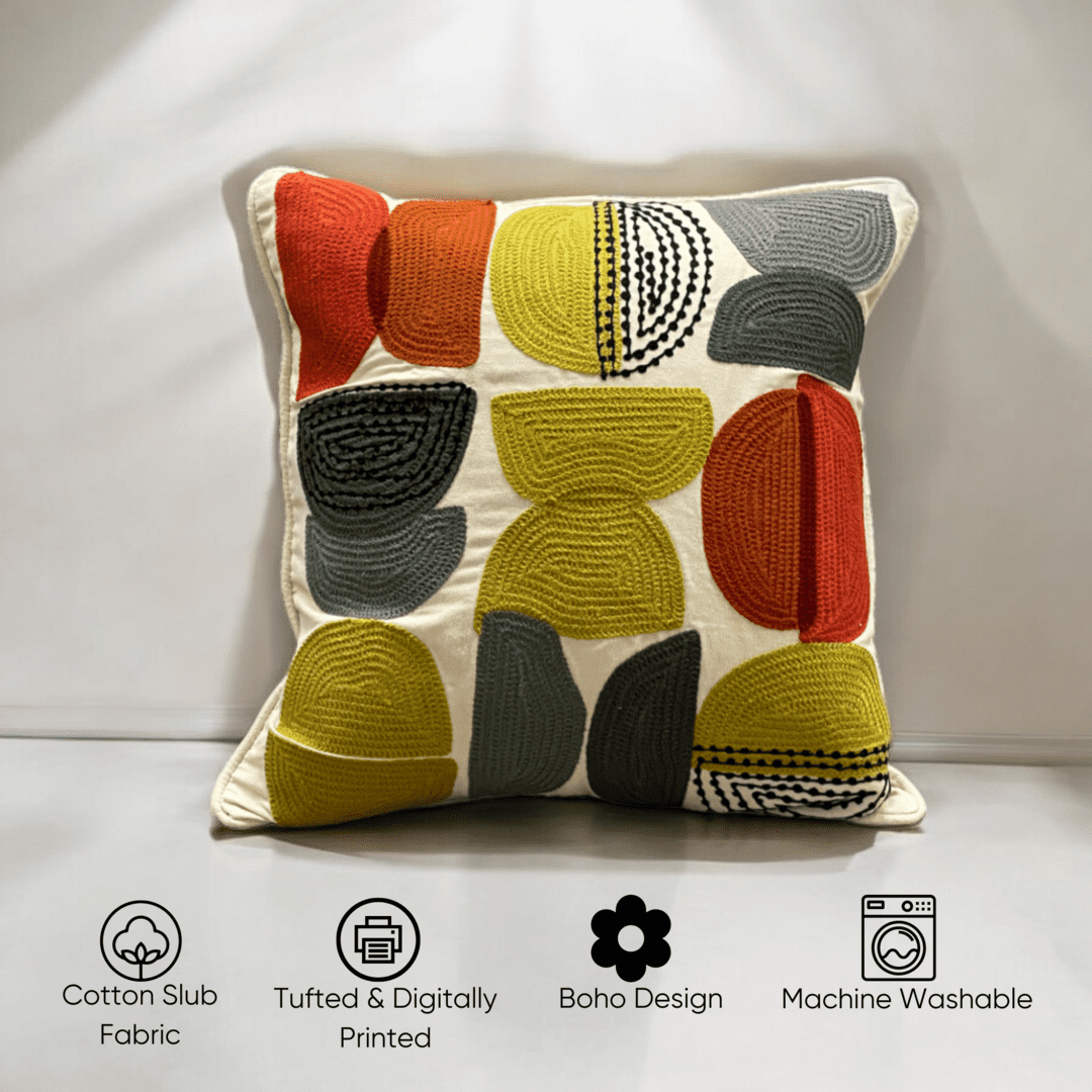 Modern Geometric Tufted Cushion Cover