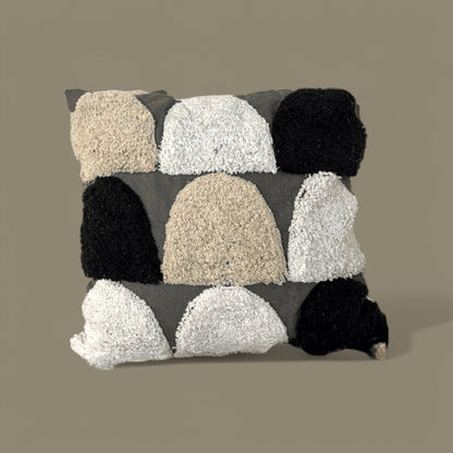 Monochrome Blocks Tufted Cushion Cover