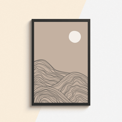 Moonlit Contours Framed Artwork