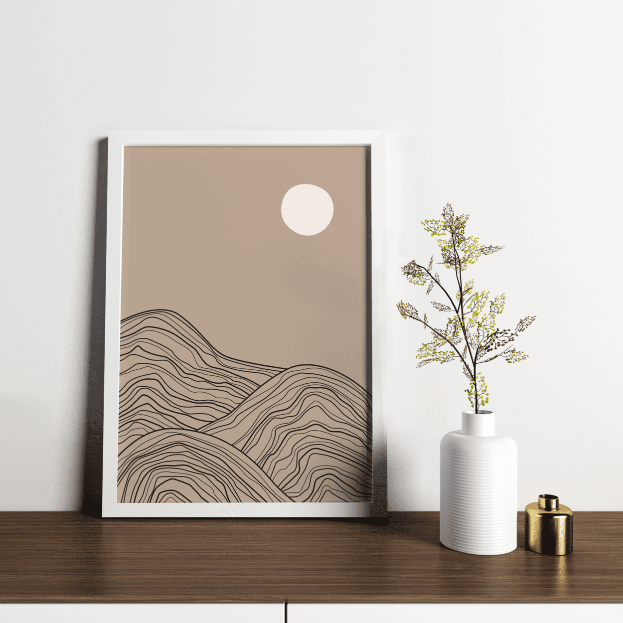 Moonlit Contours Framed Artwork