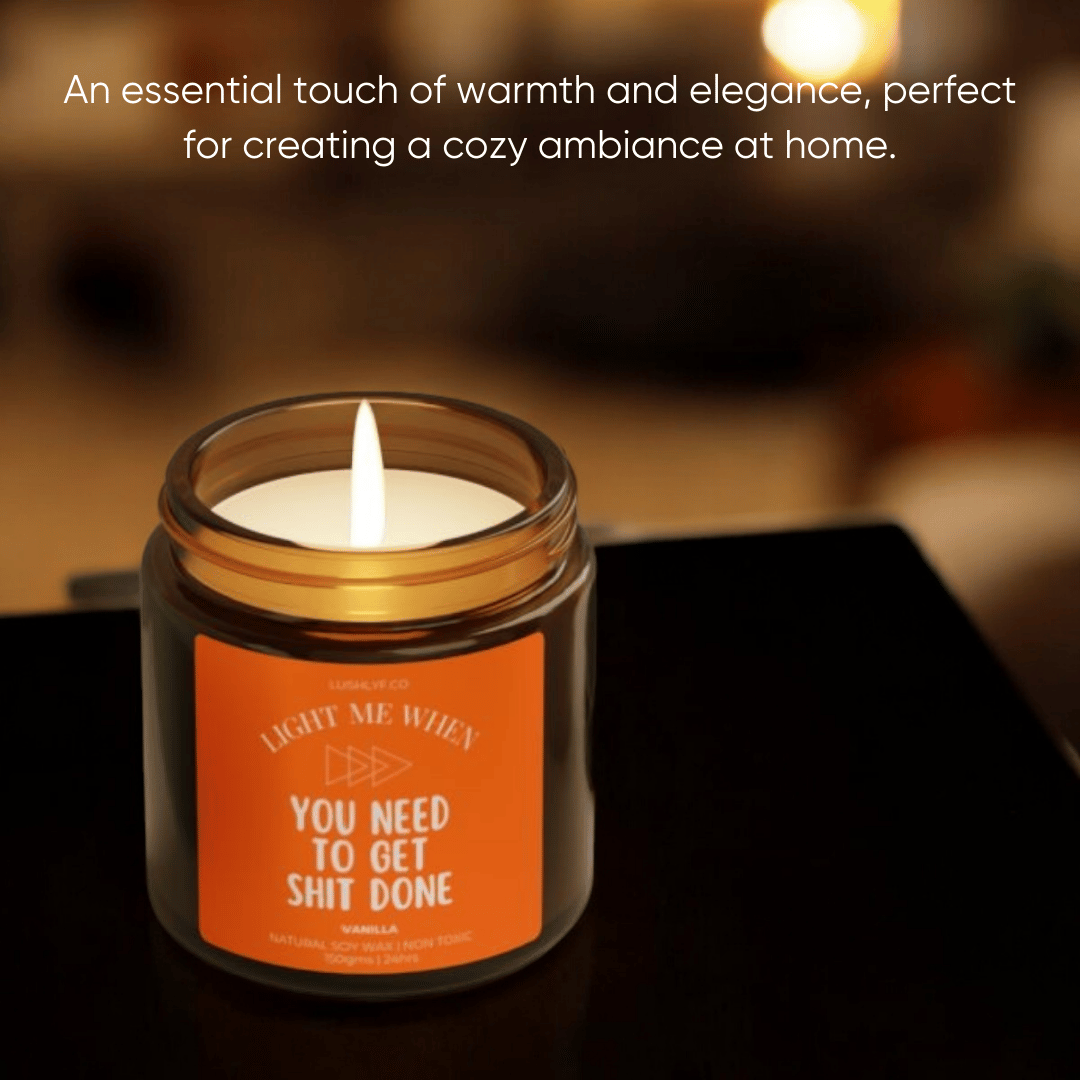 Motivation Glow Valentine Love Candles Vanilla Soy Wax Candle