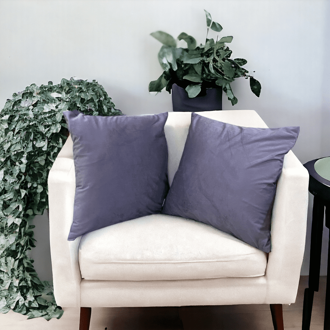 Green Velvet Cushion Cover | Emerald Enclave - Solid Cushion Cover - Set of 2