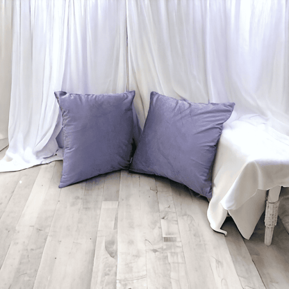 Mystic Grey Velvet Cushion Cover - Set of 2