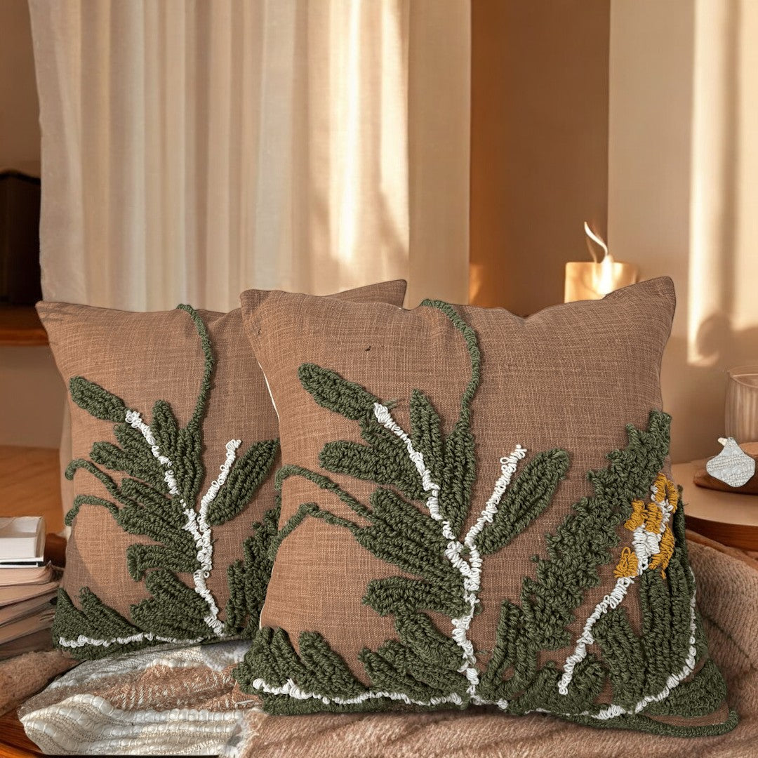 Nature’s Fern Tufted Cushion Cover