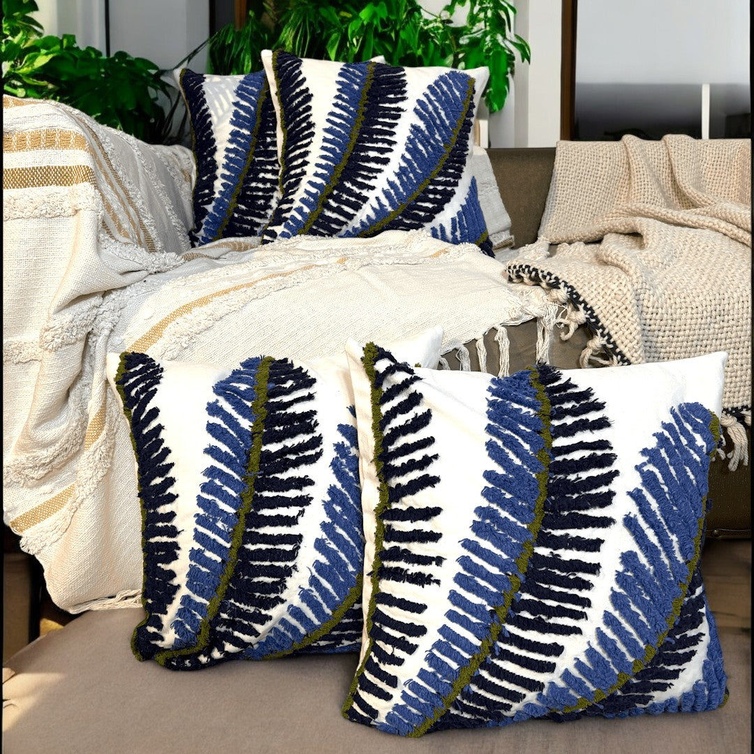 Noir Luxe Tufted Cushion Cover