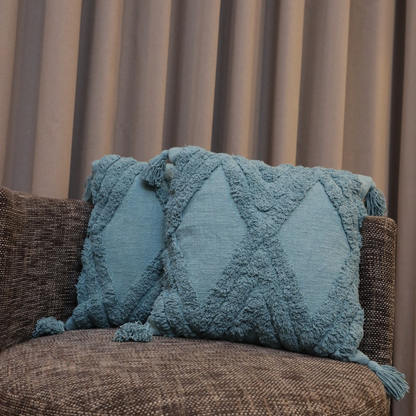 Ocean Breeze Tufted Cushion Cover