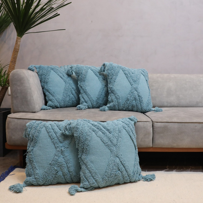 Ocean Breeze Tufted Cushion Cover