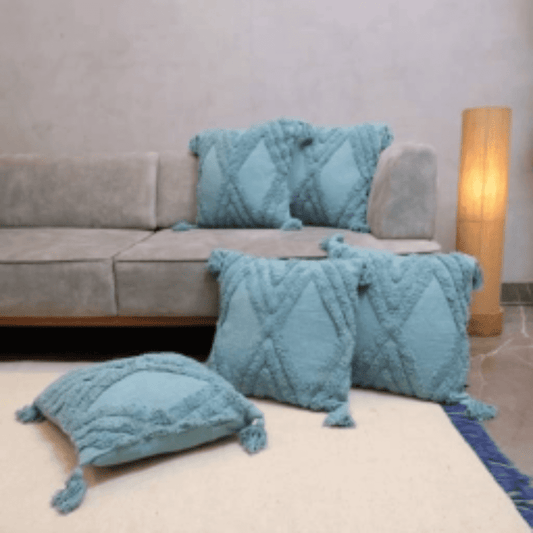 Ocean Breeze Tufted Cushion Cover  - Set of 5