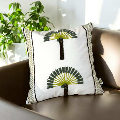 Palm Grove Tufted Cushion Cover