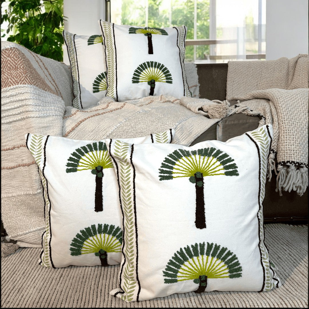 Palm Grove Tufted Cushion Cover