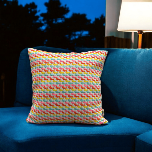 Pastel Waves Jacquard Cushion Cover