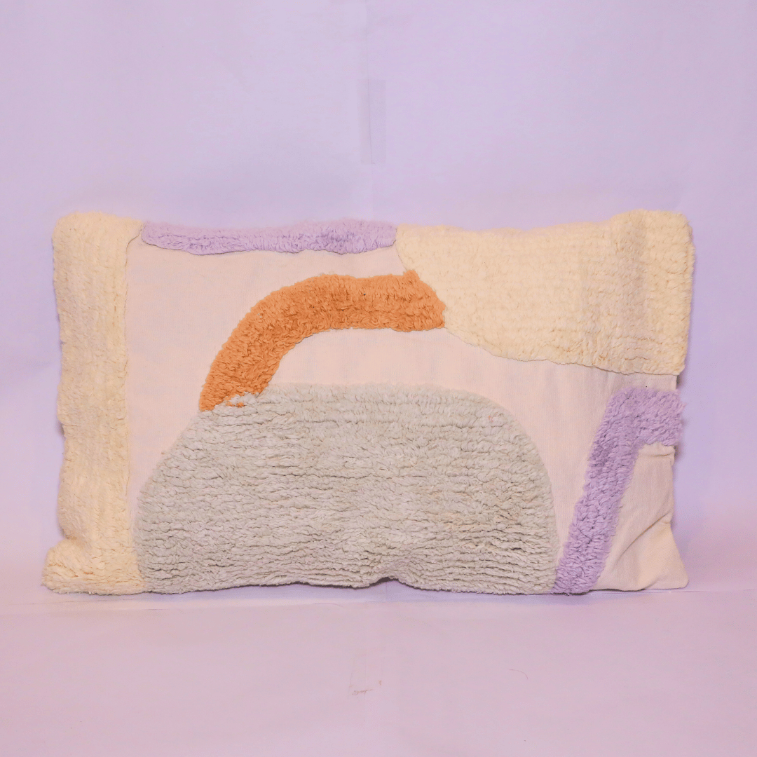 Rainbow Horizon Tufted Cushion Cover