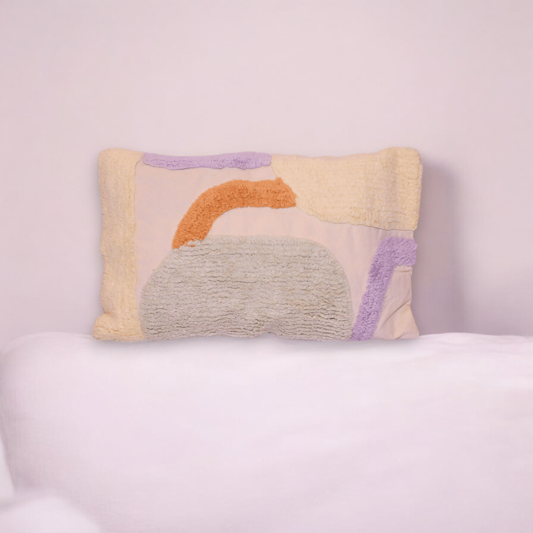 Rainbow Horizon Tufted Cushion Cover