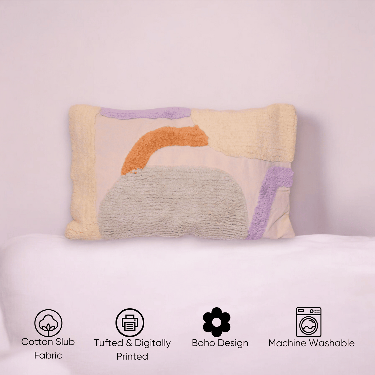 Rainbow Horizon Tufted Cushion Cover