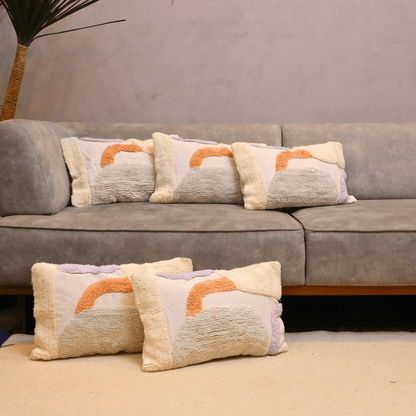 Rainbow Horizon Tufted Cushion Cover