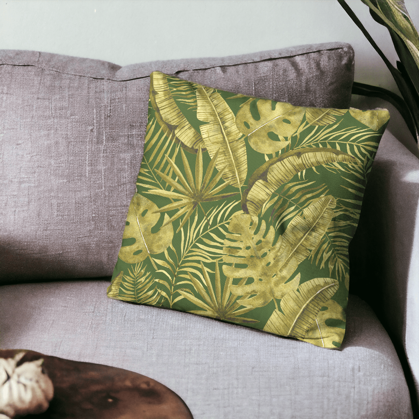 Rainforest Rhapsody Velvet Cushion Cover