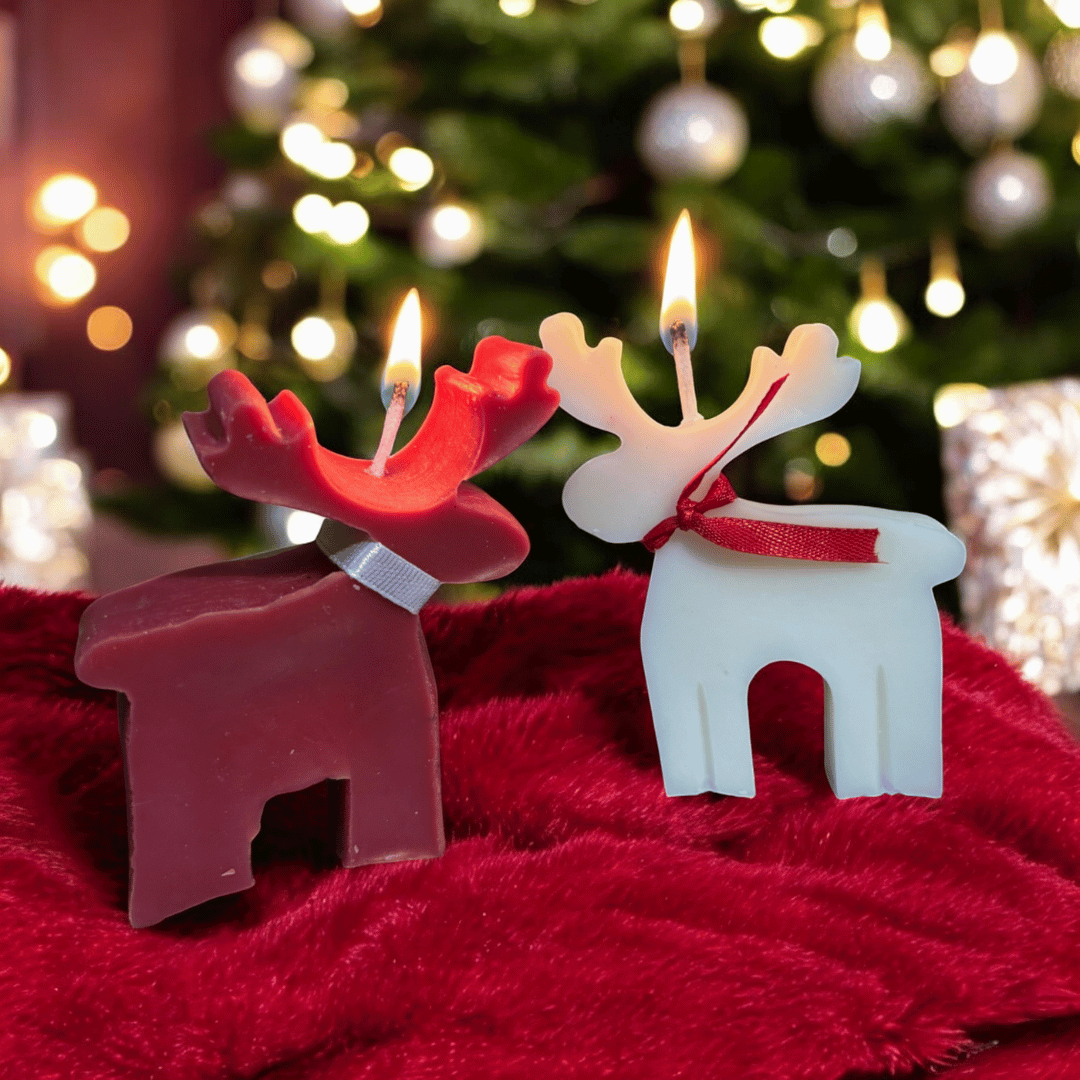 Reindeer Glow Christmas Soy Wax Candle Set of 2