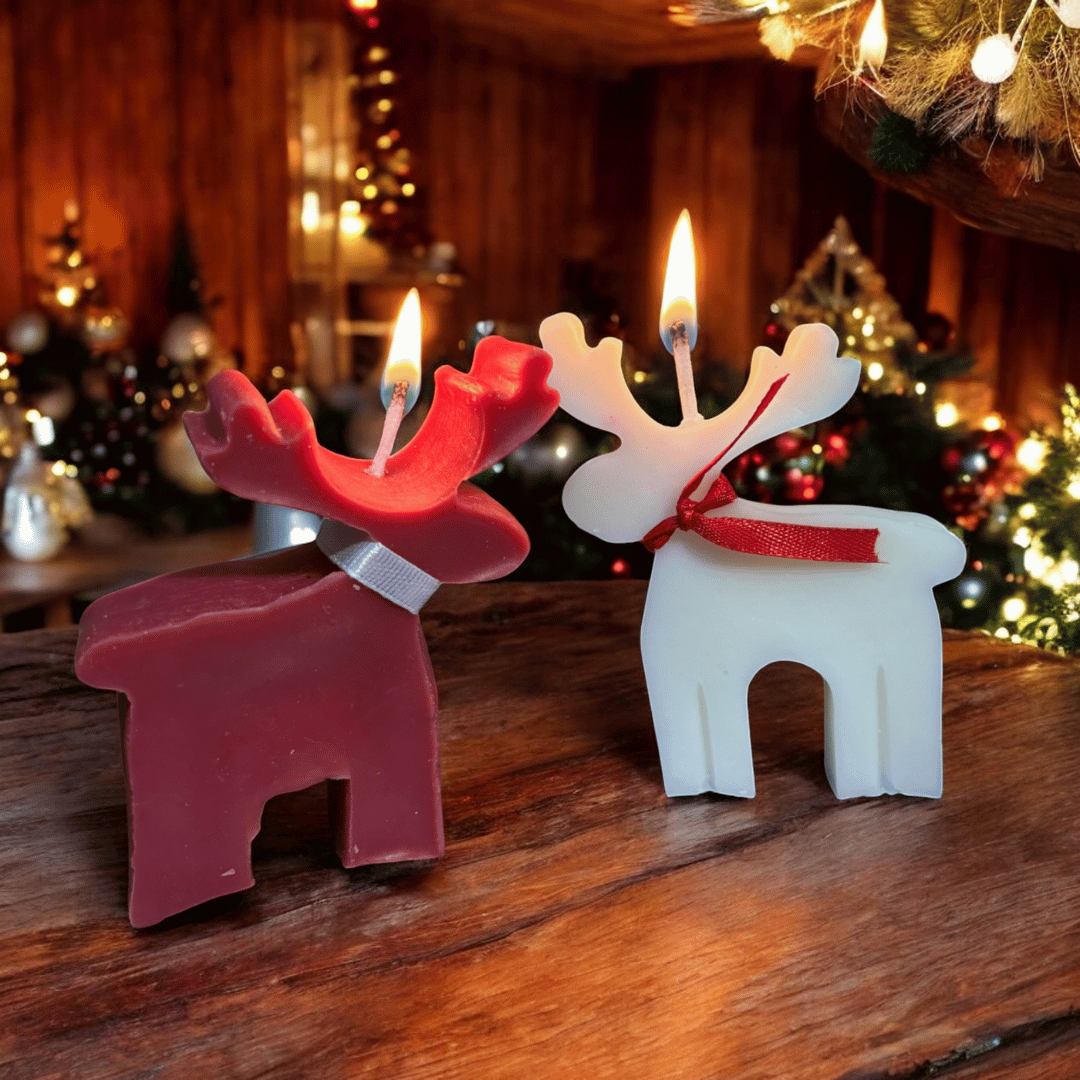 Reindeer Glow Christmas Soy Wax Candle Set of 2