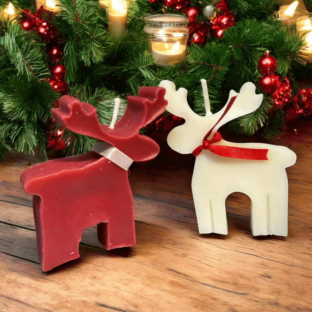 Reindeer Glow Christmas Soy Wax Candle Set of 2