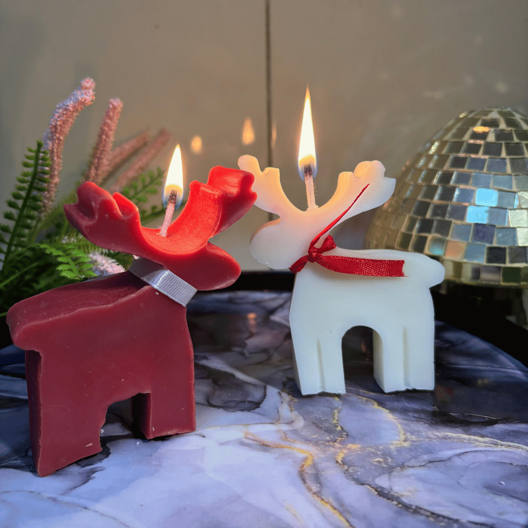 Reindeer Glow Christmas Soy Wax Candle Set of 2