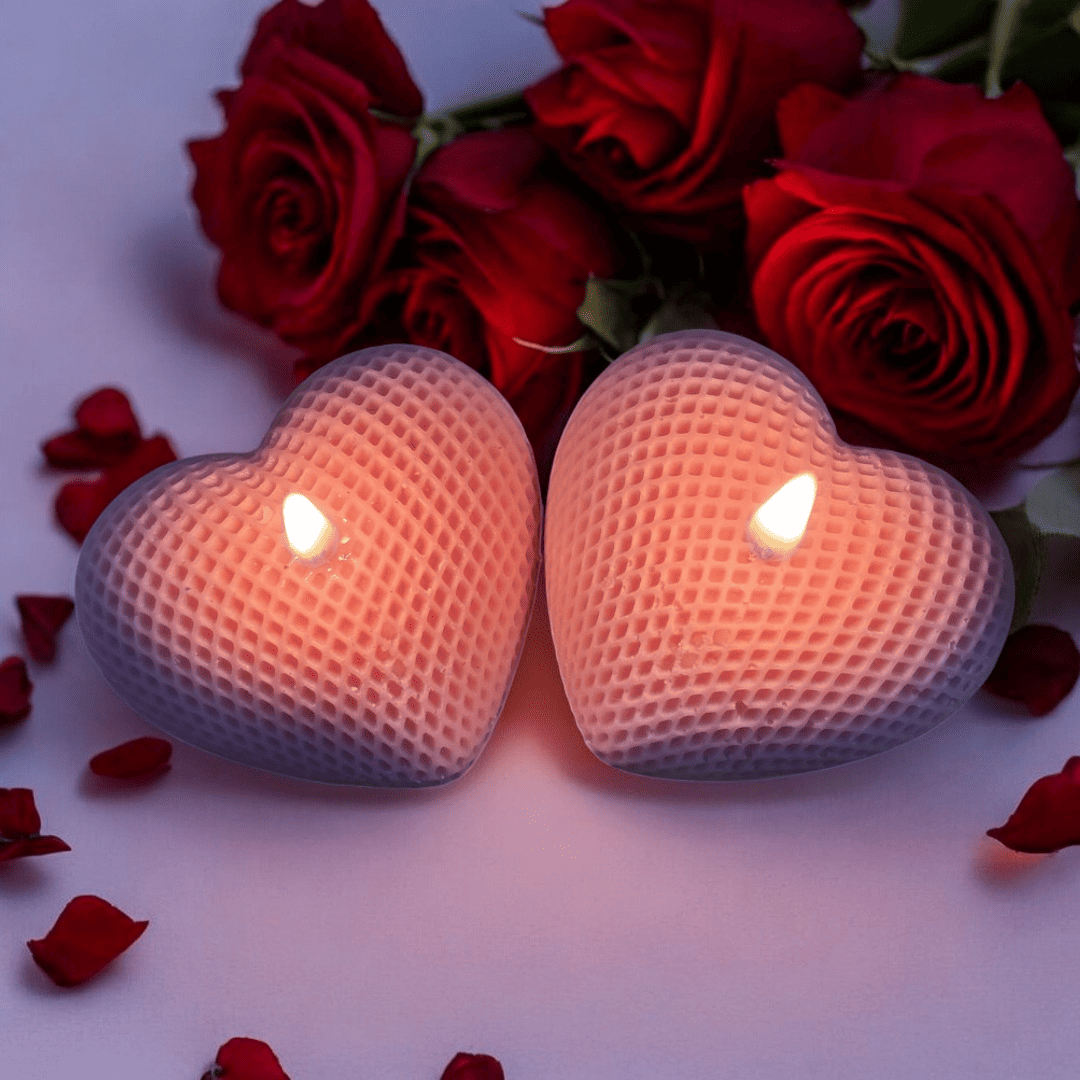 Romantic Bloom Valentine Candle Set