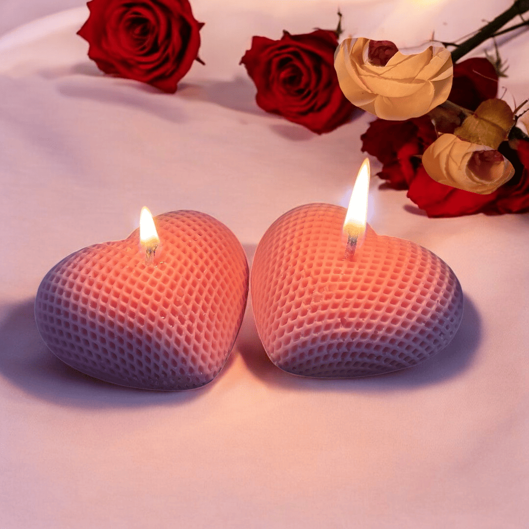 Romantic Bloom Valentine Candle Set