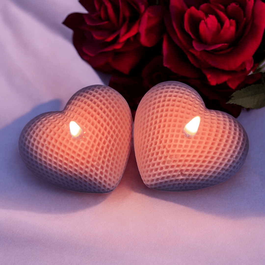 Romantic Bloom Valentine Candle Set