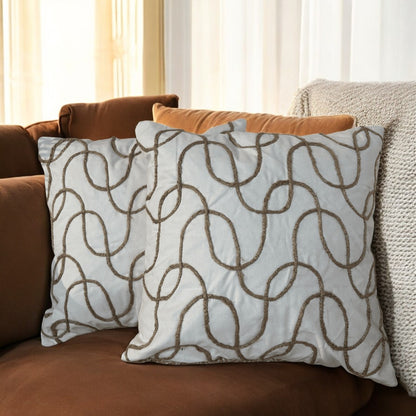 Rope Twist Tufted Cushion Cover