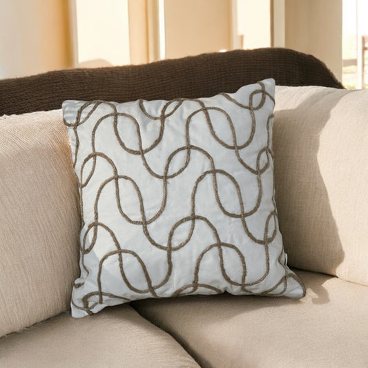 Rope Twist Tufted Cushion Cover