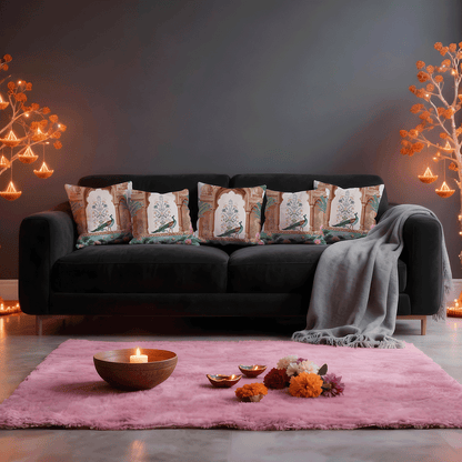 Royal Mayura Arch Cushion Cover