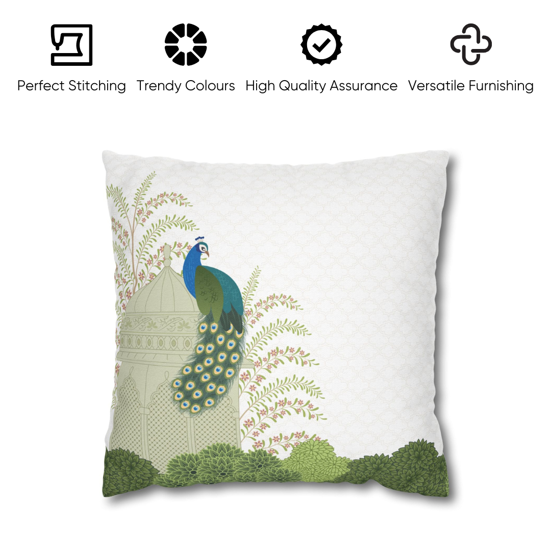 Royal Peacock Velvet Cushion Cover - Set of 5