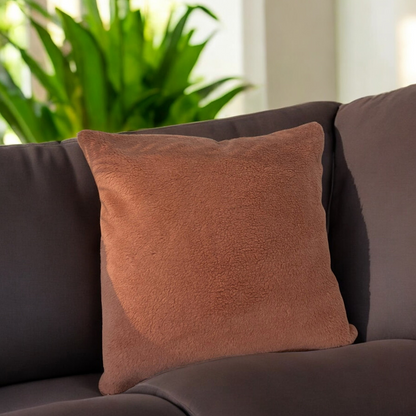 Rustic Ember Plush Tufted Cushion Cover