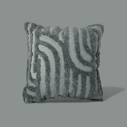 Sage Stripes Tufted Cushion Cover