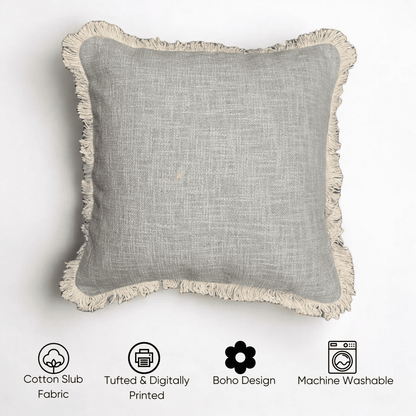 Serene Tufted Fringe Cushion Cover