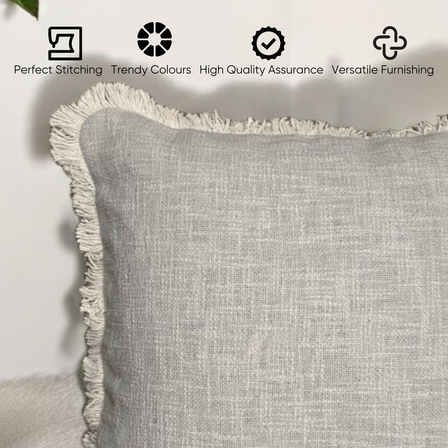 Serene Tufted Fringe Cushion Cover