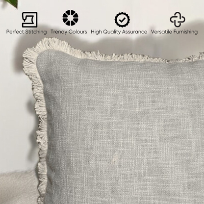 Serene Tufted Fringe Cushion Cover